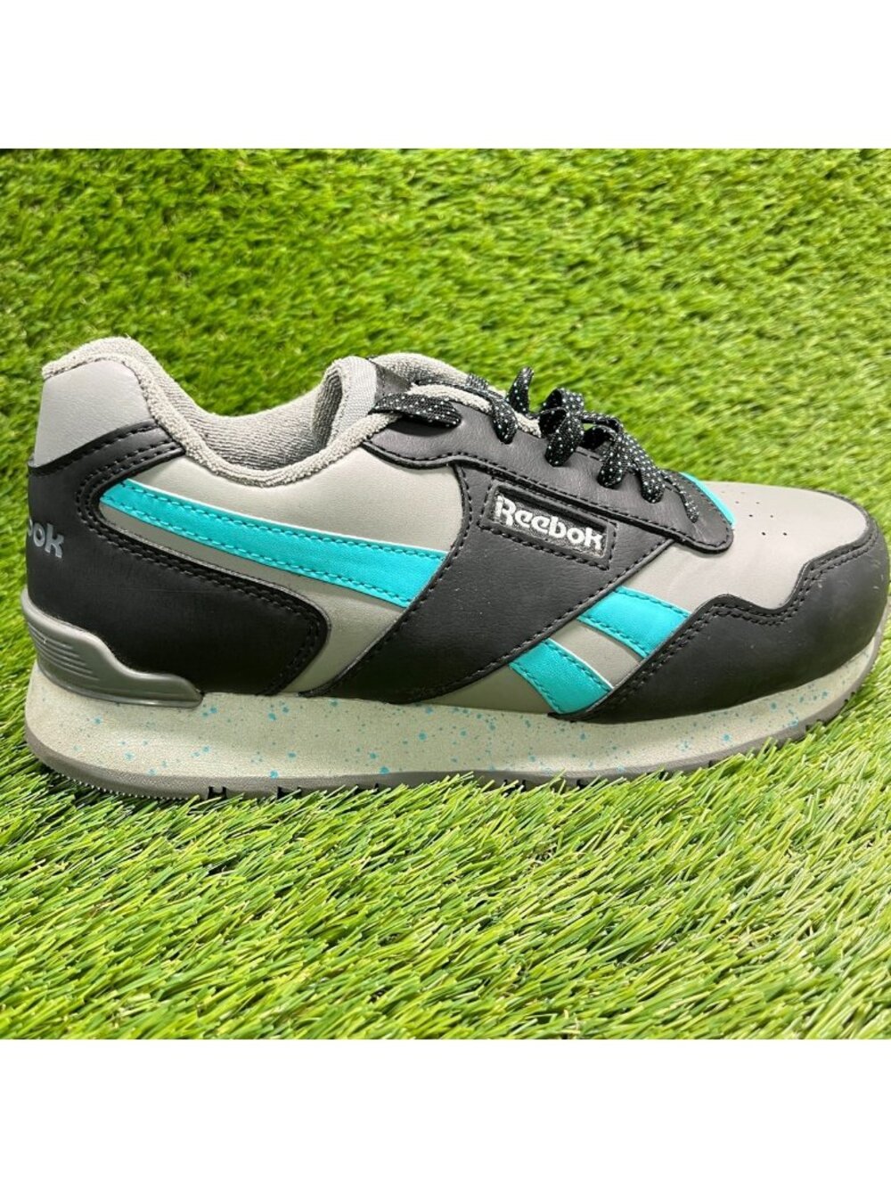 Reebok Harman Womens Size 8 Gray Black Blue Composite Toe Safety Work Shoes